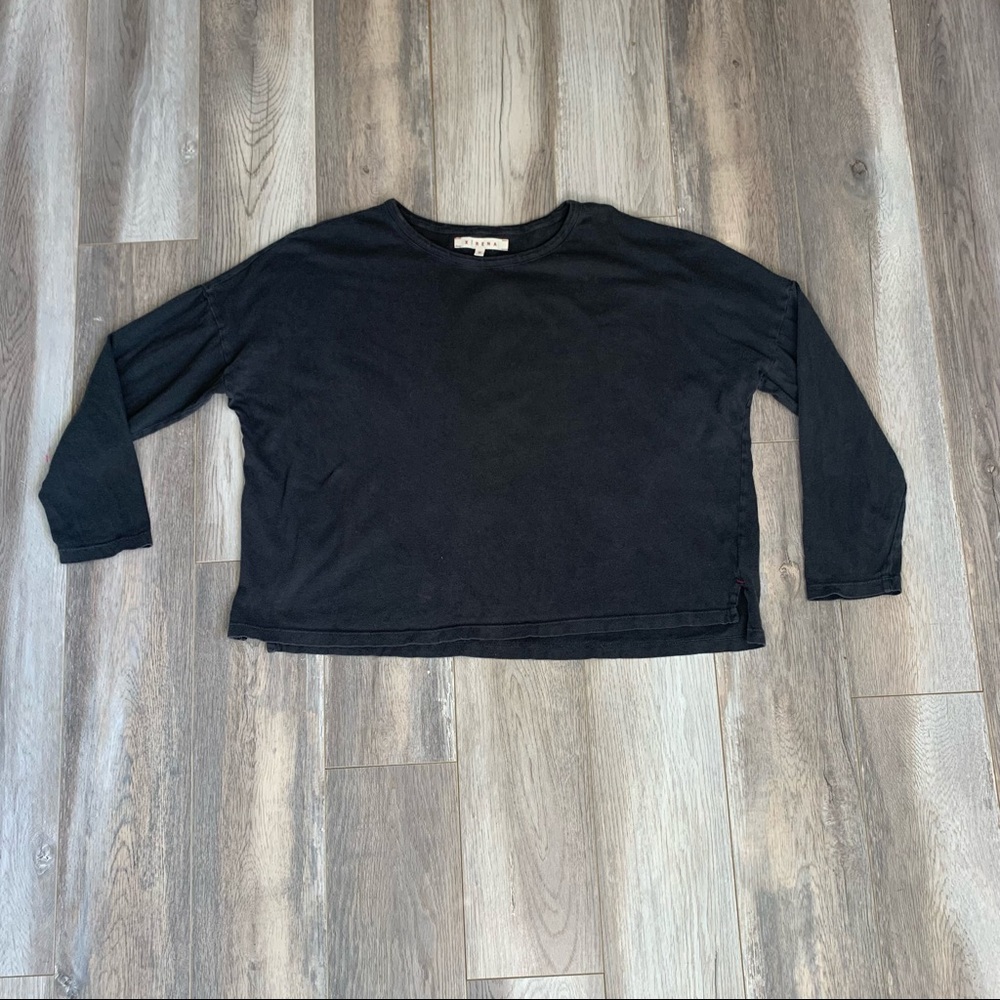 Xirena long sleeve cotton crewneck sweatshirt size Medium